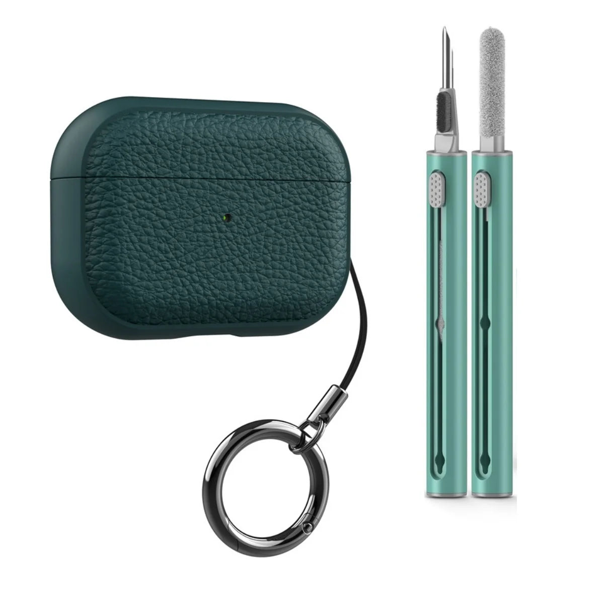 Case for New Airpods Pro 2025 Case PU Leather Grain Case with Keyring Airpod Wireless Earphone Accessoris for Airpods 4Th Cases